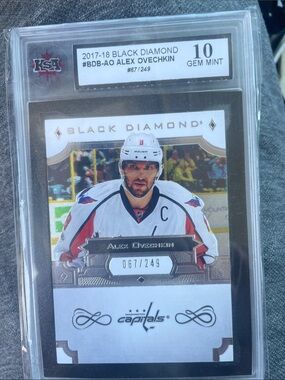 Black Diamond Alex Ovechkin Hockey Card — White, Red, Black